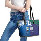 Custom Warriors-Bulldogs Leather Tote Bag Together Sporty Style