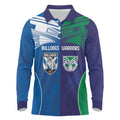 Custom Warriors-Bulldogs Long Sleeve Polo Shirt Together Sporty Style