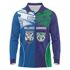Custom Warriors-Bulldogs Long Sleeve Polo Shirt Together Sporty Style