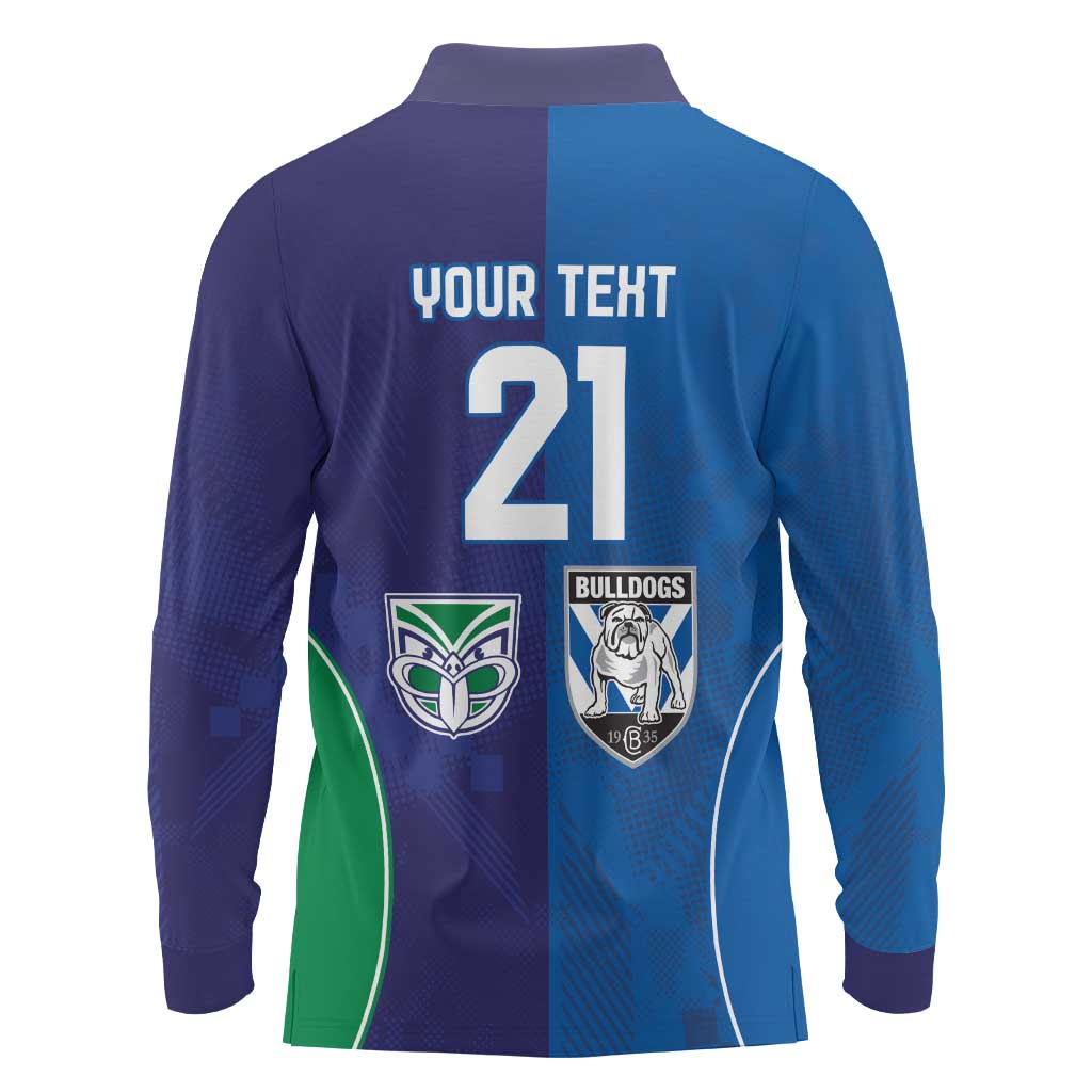 Custom Warriors-Bulldogs Long Sleeve Polo Shirt Together Sporty Style