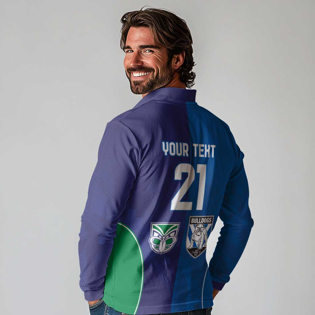 Custom Warriors-Bulldogs Long Sleeve Polo Shirt Together Sporty Style