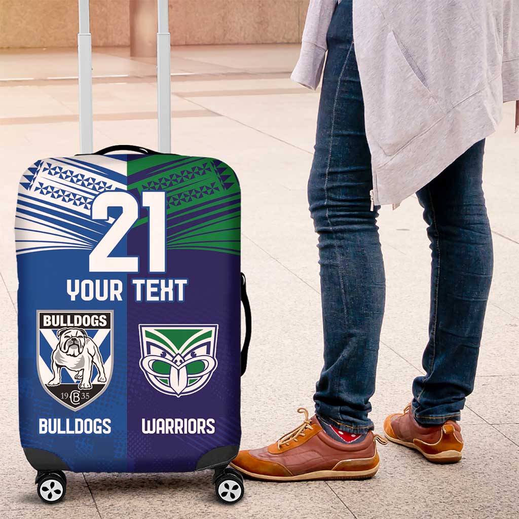 Custom Warriors-Bulldogs Luggage Cover Together Sporty Style
