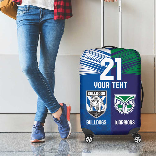 Custom Warriors-Bulldogs Luggage Cover Together Sporty Style