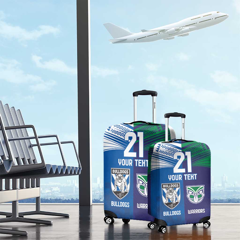 Custom Warriors-Bulldogs Luggage Cover Together Sporty Style