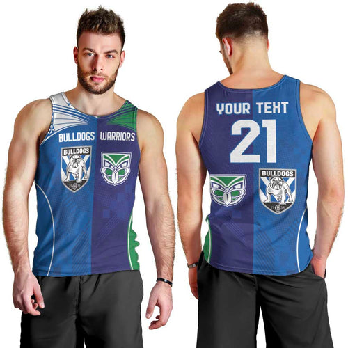 Custom Warriors-Bulldogs Men Tank Top Together Sporty Style