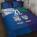 Custom Warriors-Bulldogs Quilt Bed Set Together Sporty Style