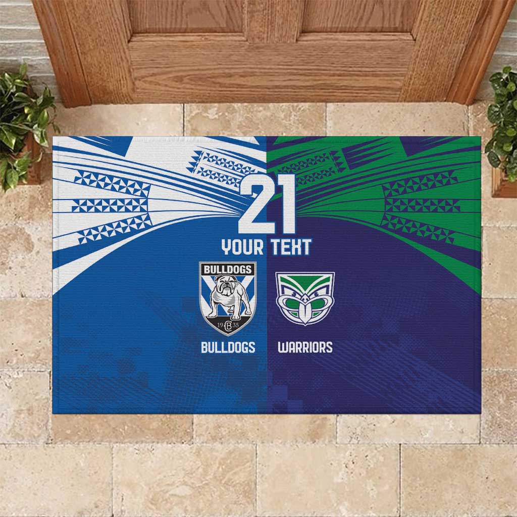 Custom Warriors-Bulldogs Rubber Doormat Together Sporty Style