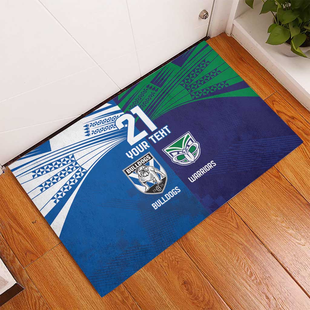 Custom Warriors-Bulldogs Rubber Doormat Together Sporty Style