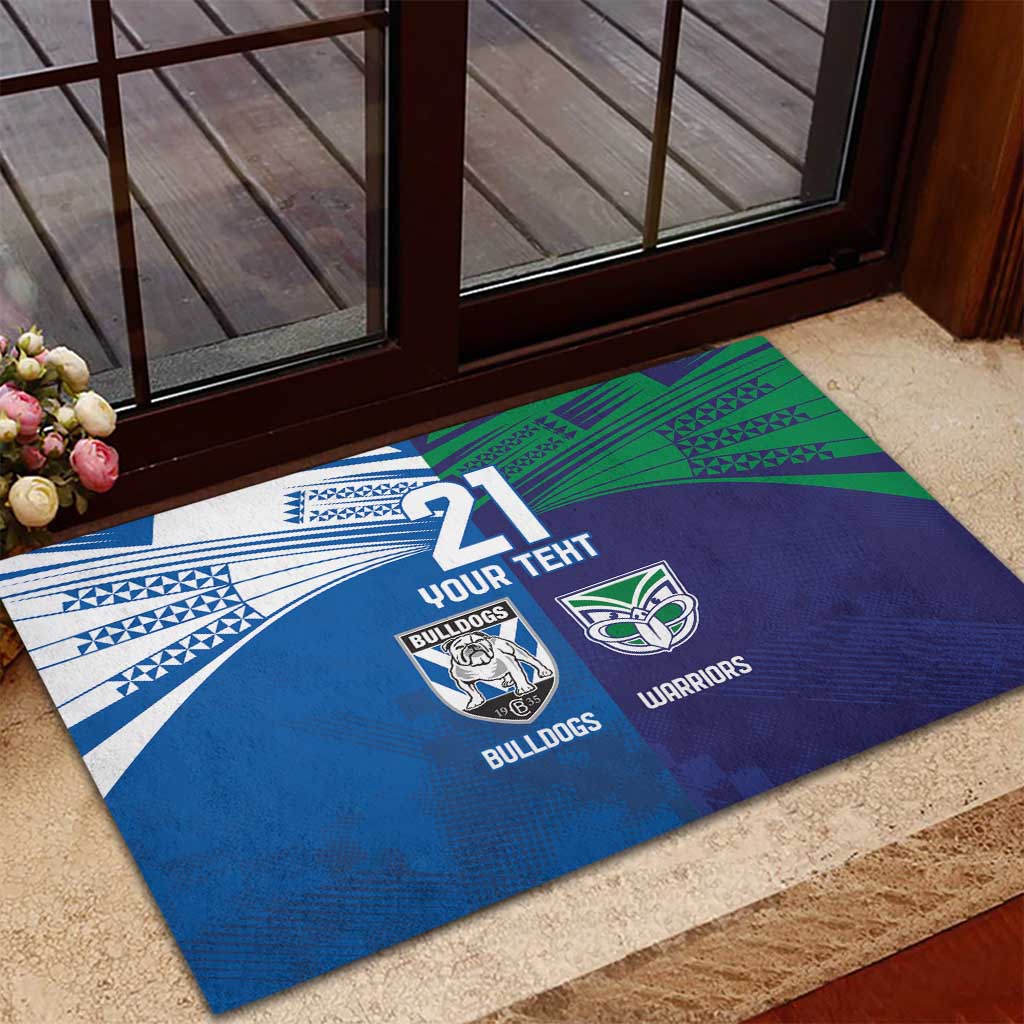 Custom Warriors-Bulldogs Rubber Doormat Together Sporty Style