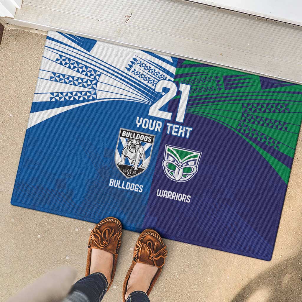 Custom Warriors-Bulldogs Rubber Doormat Together Sporty Style