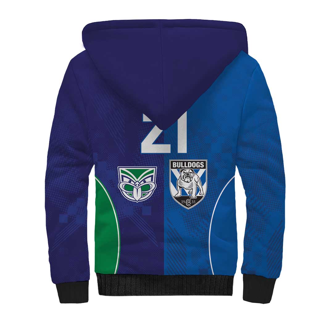 Custom Warriors-Bulldogs Sherpa Hoodie Together Sporty Style