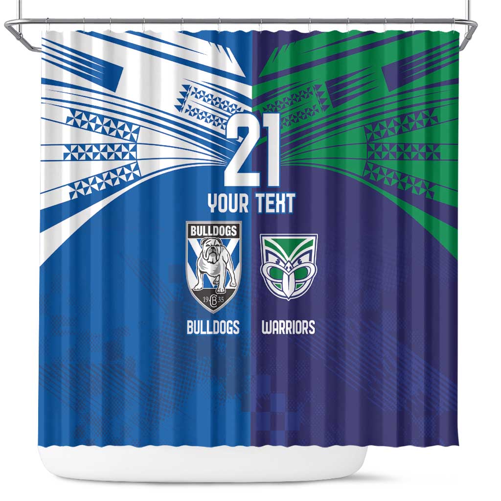 Custom Warriors-Bulldogs Shower Curtain Together Sporty Style