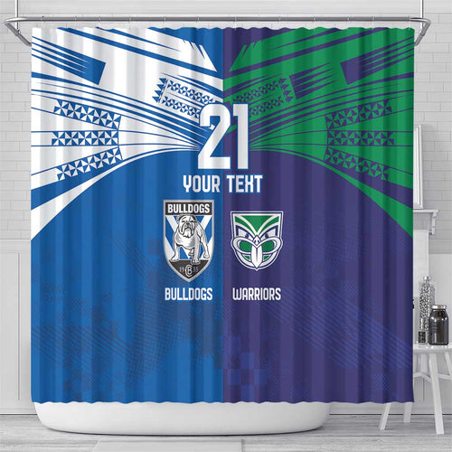 Custom Warriors-Bulldogs Shower Curtain Together Sporty Style