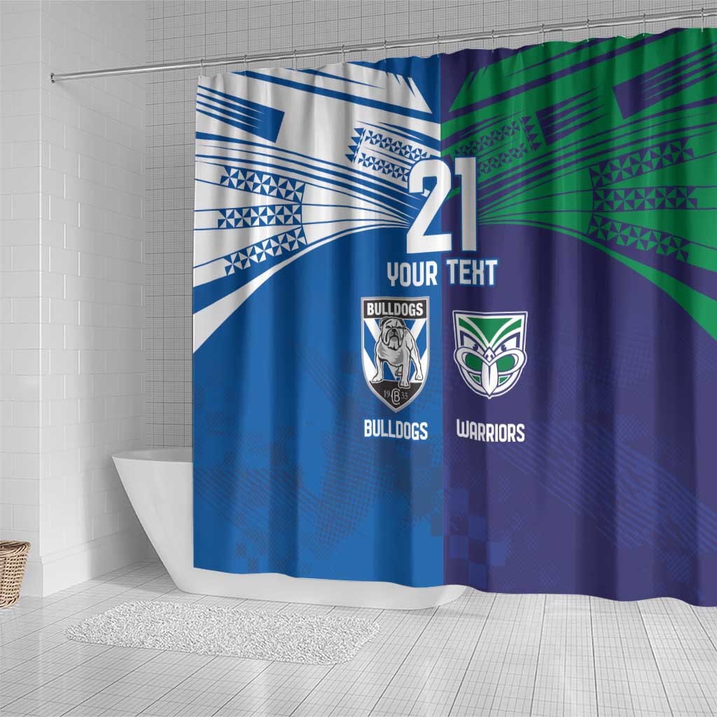 Custom Warriors-Bulldogs Shower Curtain Together Sporty Style