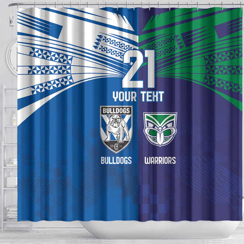 Custom Warriors-Bulldogs Shower Curtain Together Sporty Style