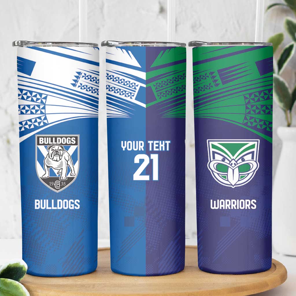 Custom Warriors-Bulldogs Skinny Tumbler Together Sporty Style
