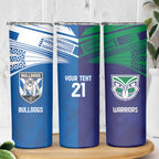 Custom Warriors-Bulldogs Skinny Tumbler Together Sporty Style