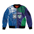 Custom Warriors-Bulldogs Sleeve Zip Bomber Jacket Together Sporty Style