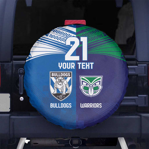 Custom Warriors-Bulldogs Spare Tire Cover Together Sporty Style