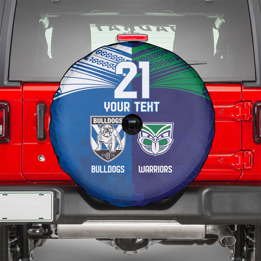 Custom Warriors-Bulldogs Spare Tire Cover Together Sporty Style