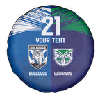 Custom Warriors-Bulldogs Spare Tire Cover Together Sporty Style