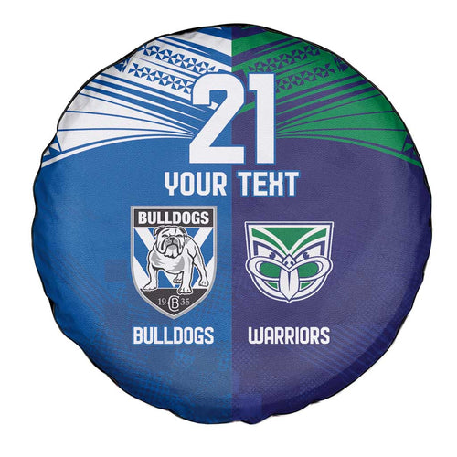 Custom Warriors-Bulldogs Spare Tire Cover Together Sporty Style