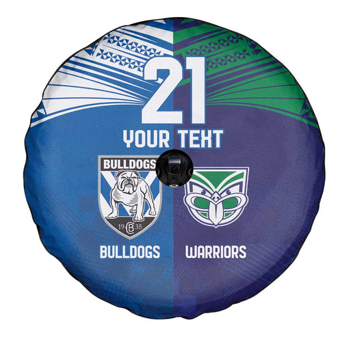 Custom Warriors-Bulldogs Spare Tire Cover Together Sporty Style