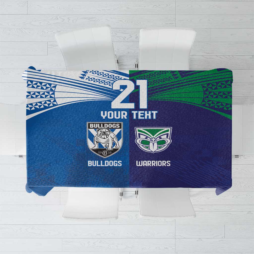 Custom Warriors-Bulldogs Tablecloth Together Sporty Style