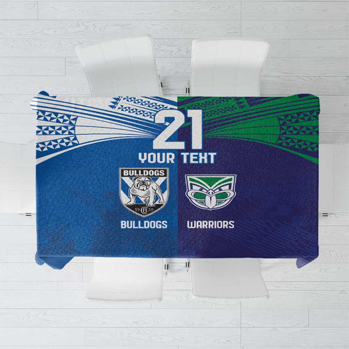 Custom Warriors-Bulldogs Tablecloth Together Sporty Style