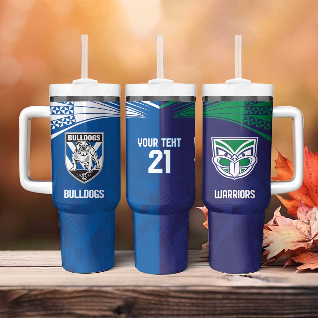 Custom Warriors-Bulldogs Tumbler With Handle Together Sporty Style