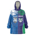 Custom Warriors-Bulldogs Wearable Blanket Hoodie Together Sporty Style