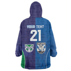 Custom Warriors-Bulldogs Wearable Blanket Hoodie Together Sporty Style