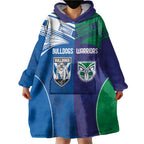 Custom Warriors-Bulldogs Wearable Blanket Hoodie Together Sporty Style