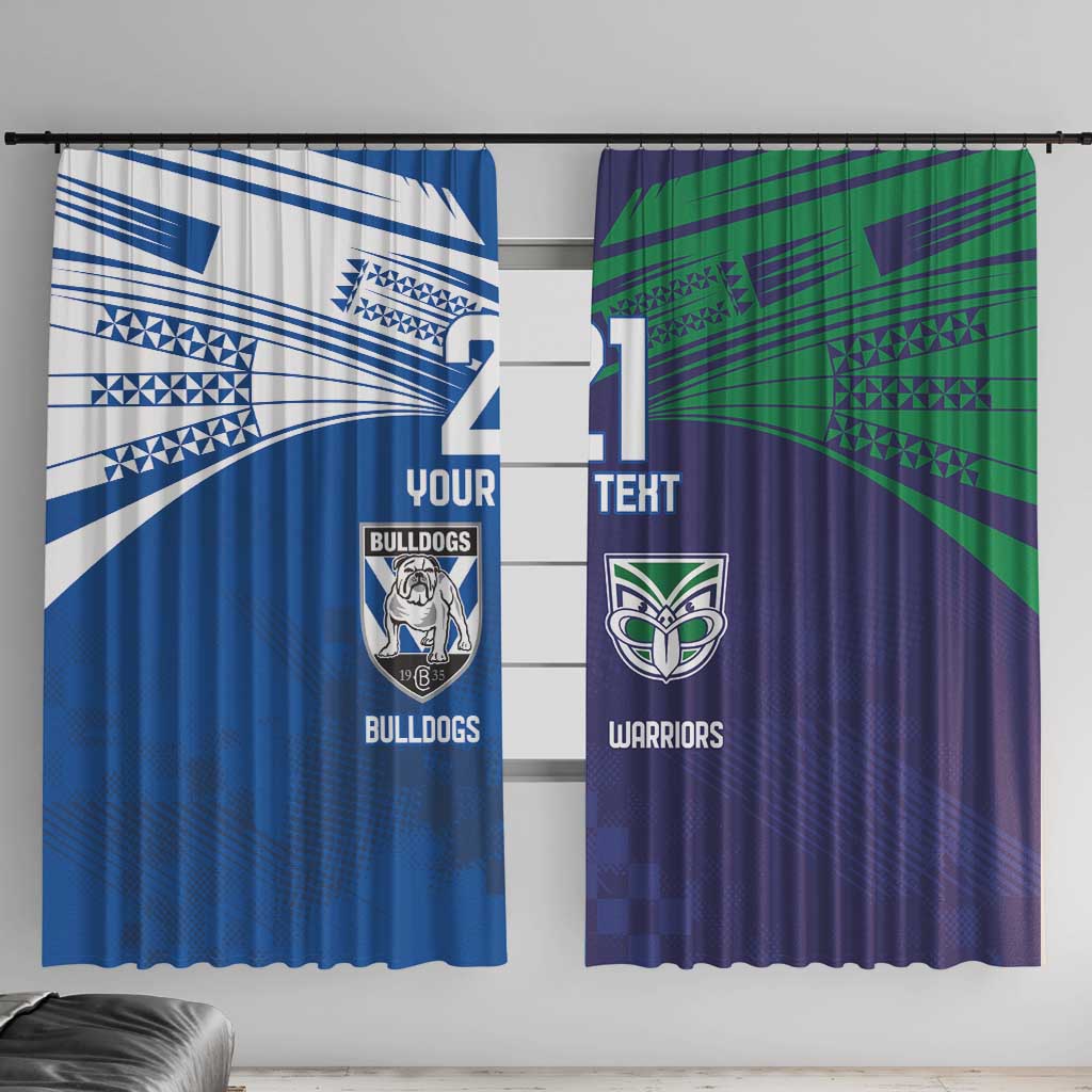 Custom Warriors-Bulldogs Window Curtain Together Sporty Style