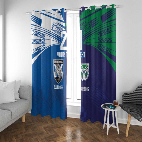 Custom Warriors-Bulldogs Window Curtain Together Sporty Style