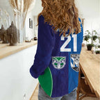 Custom Warriors-Bulldogs Women Casual Shirt Together Sporty Style