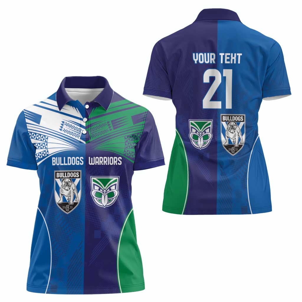 Custom Warriors-Bulldogs Women Polo Shirt Together Sporty Style