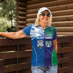 Custom Warriors-Bulldogs Women Polo Shirt Together Sporty Style
