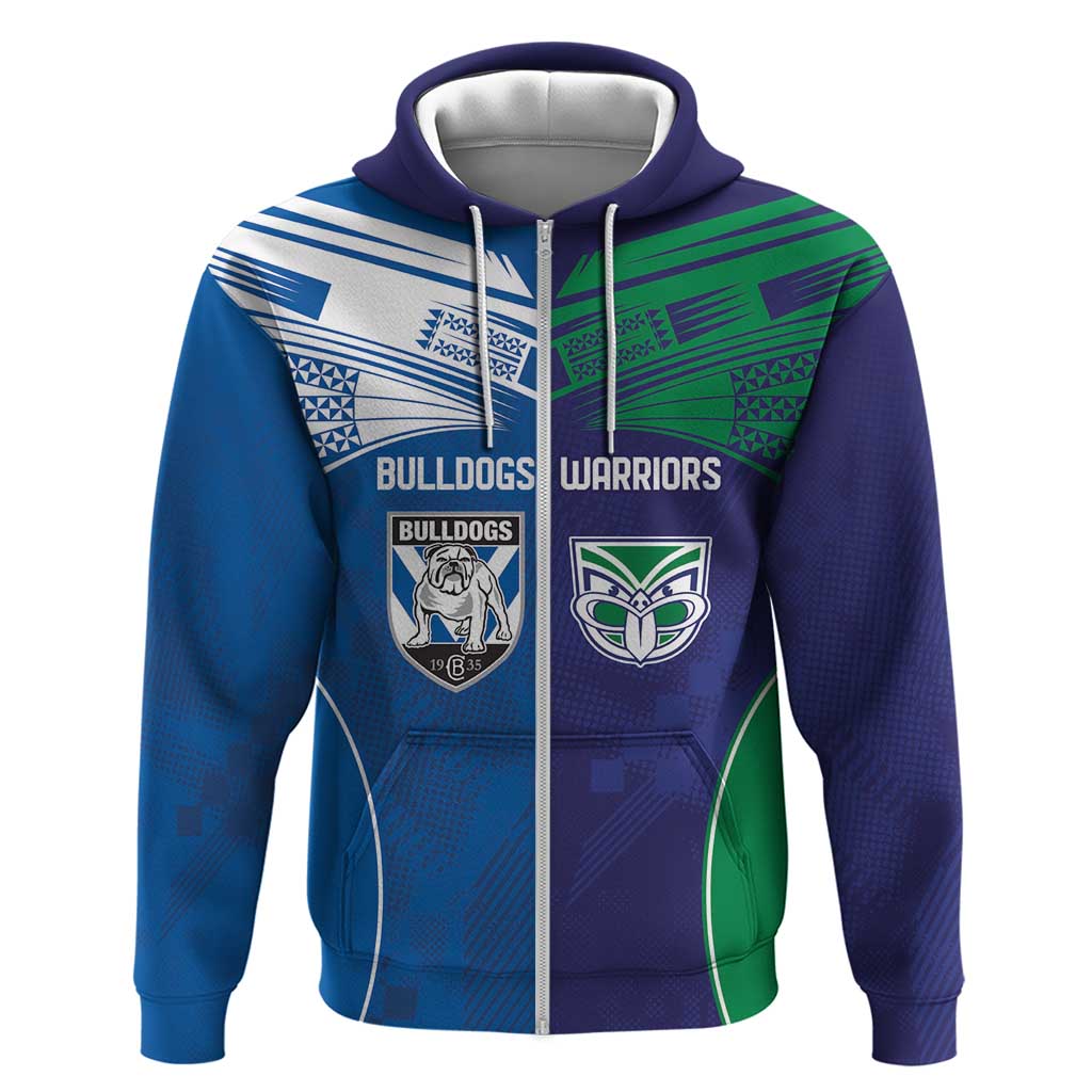 Custom Warriors-Bulldogs Zip Hoodie Together Sporty Style