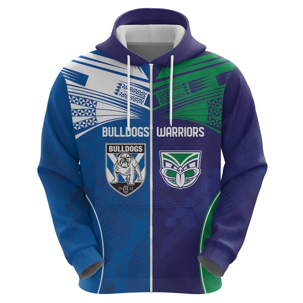 Custom Warriors-Bulldogs Zip Hoodie Together Sporty Style