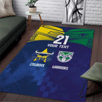 Custom Warriors-Cowboys Area Rug Together Sporty Style