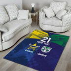 Custom Warriors-Cowboys Area Rug Together Sporty Style