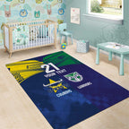 Custom Warriors-Cowboys Area Rug Together Sporty Style
