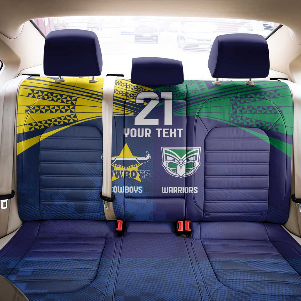Custom Warriors-Cowboys Back Car Seat Cover Together Sporty Style