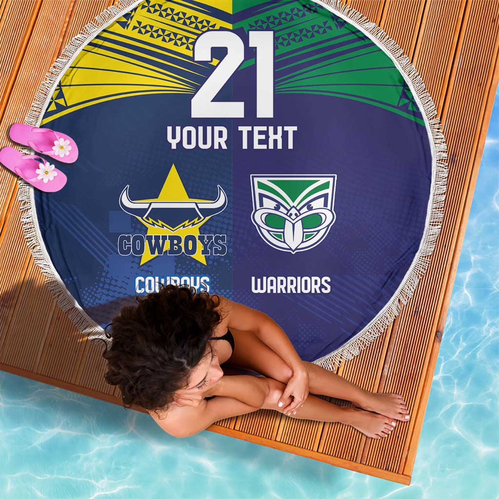 Custom Warriors-Cowboys Beach Blanket Together Sporty Style