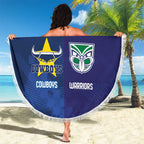 Custom Warriors-Cowboys Beach Blanket Together Sporty Style