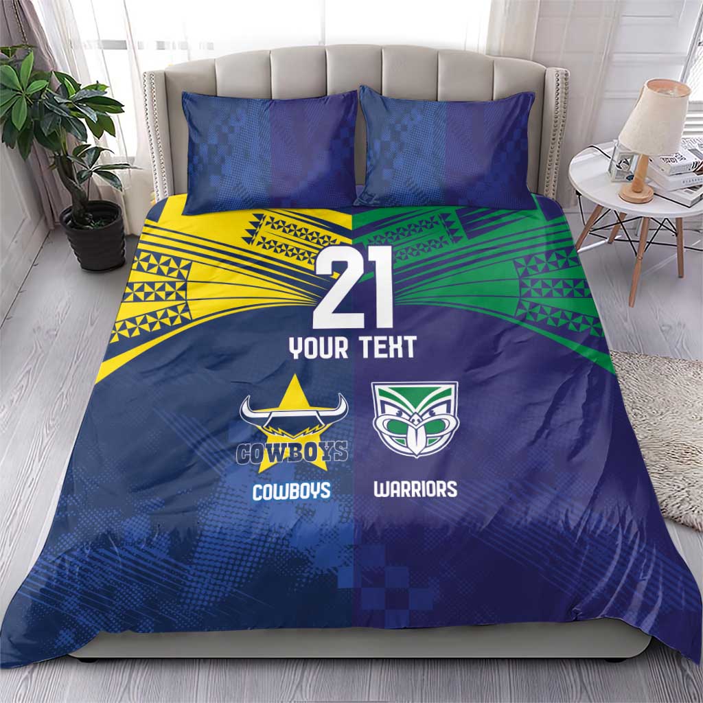 Custom Warriors-Cowboys Bedding Set Together Sporty Style