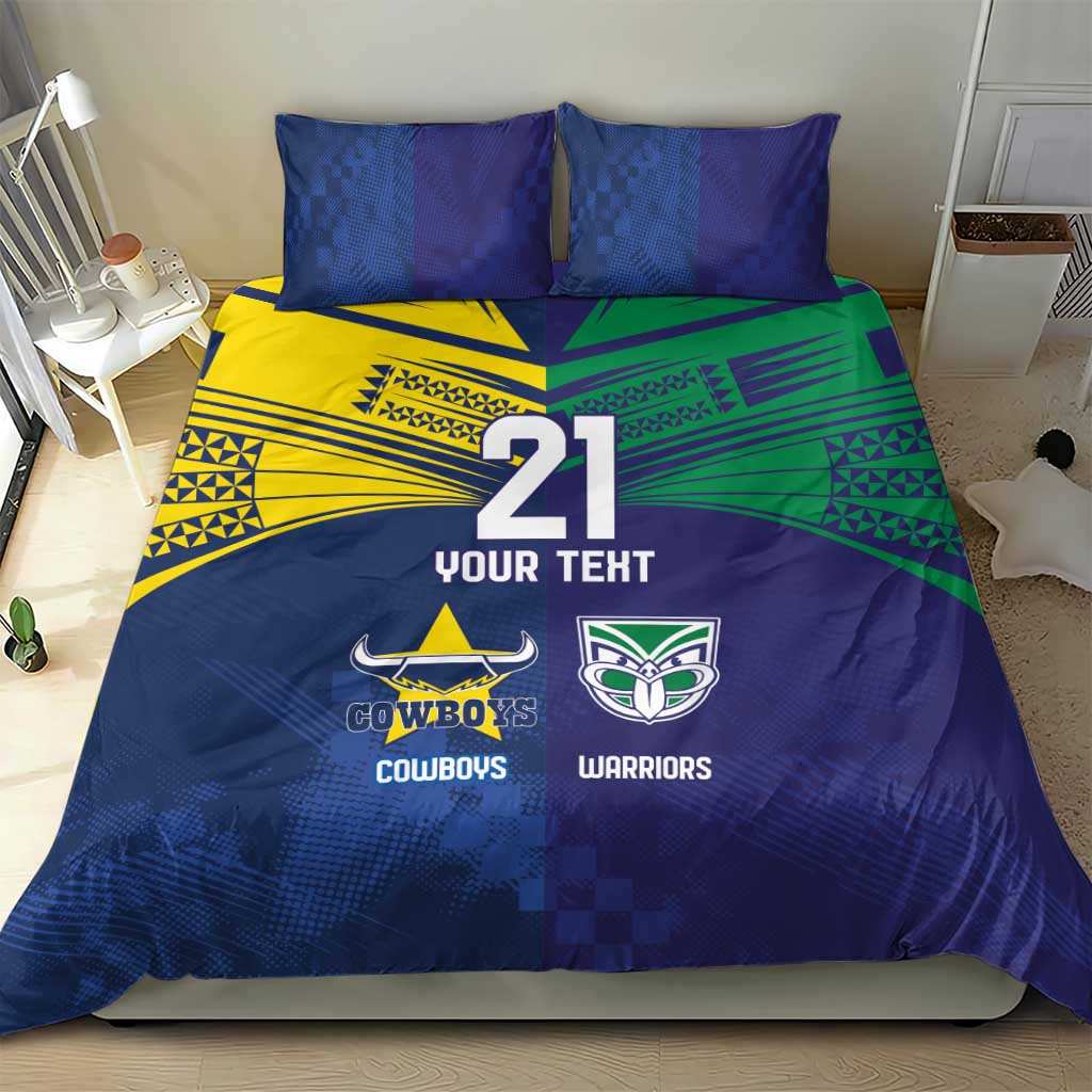 Custom Warriors-Cowboys Bedding Set Together Sporty Style