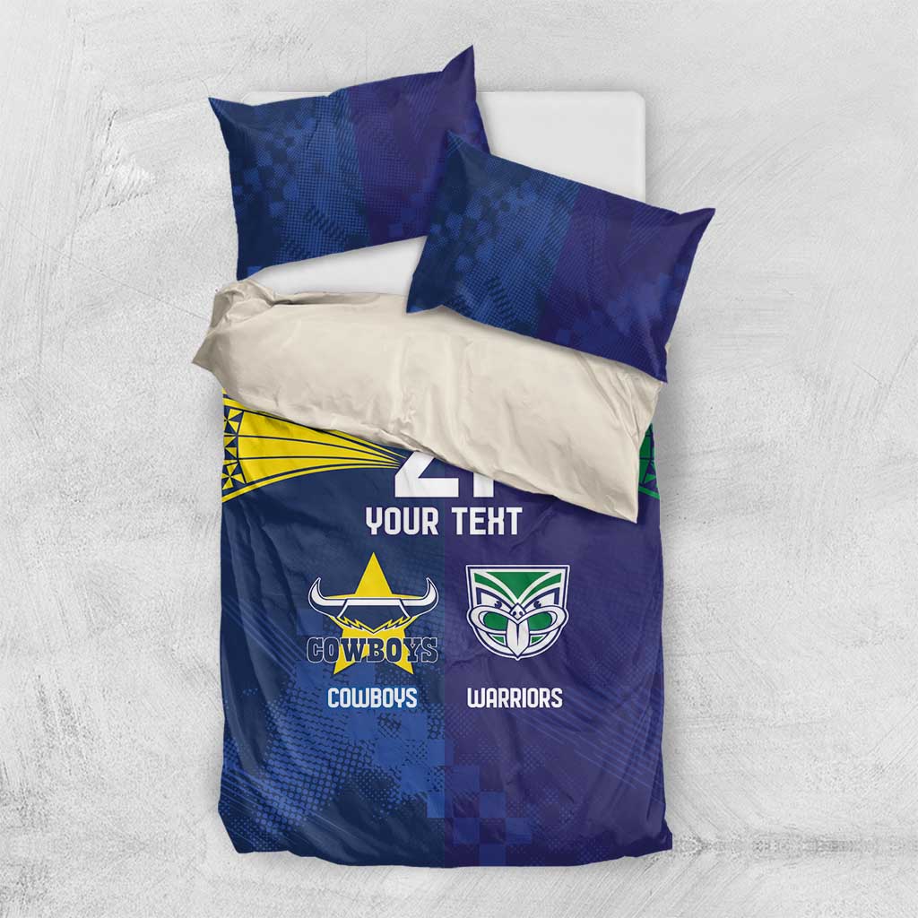 Custom Warriors-Cowboys Bedding Set Together Sporty Style