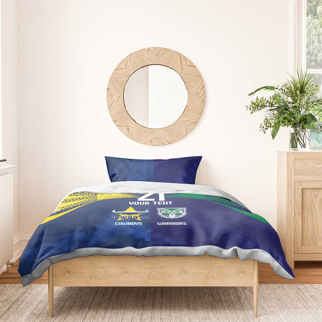 Custom Warriors-Cowboys Bedding Set Together Sporty Style